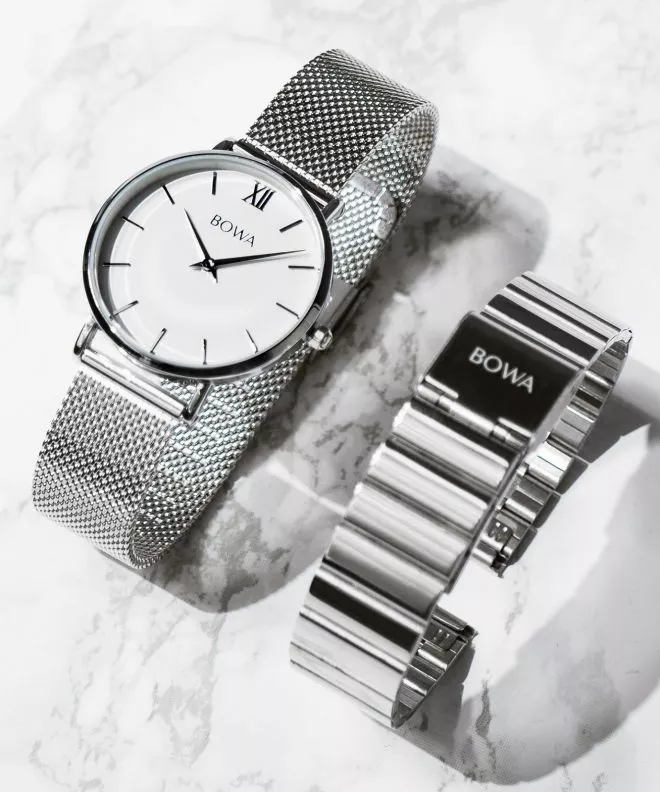 Hodinky Dámske BOWA London Silver Black-Tone 33 SET LO332-26-165M