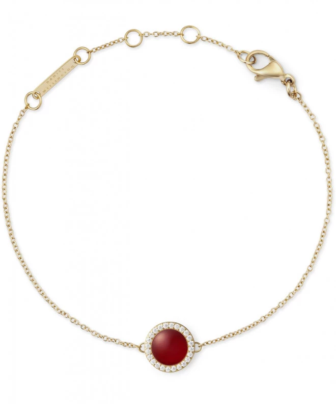 Náramok Daniel Wellington Audrey Red Agathe Gold DW00401422