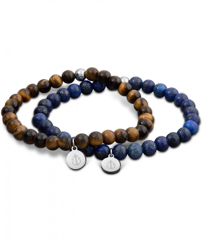 Náramok Tom Hope Laguna Blue & Brown Set TM0505