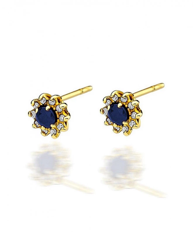 Náušnice Bonore - Zlato 585 - Zafír 0,15 ct 128712