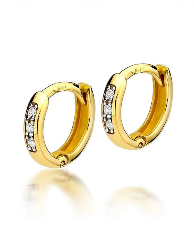 Náušnice Bonore - Zlato 585 - Diamant 128673