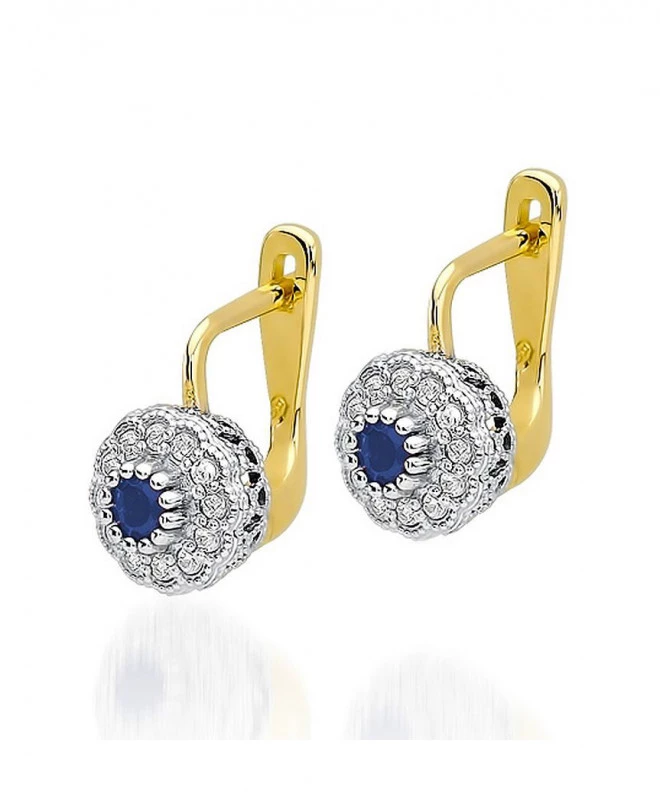 Náušnice Bonore - Zlato 585 - Zafír 0,15 ct 128714