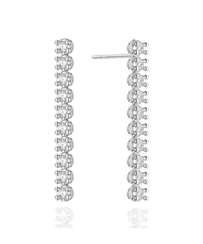Náušnice Bonore - Biele Zlato 585 - Diamant 128791