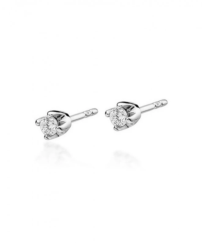 Náušnice Bonore - Biele Zlato 585 - Diamant 0,08 ct 128741