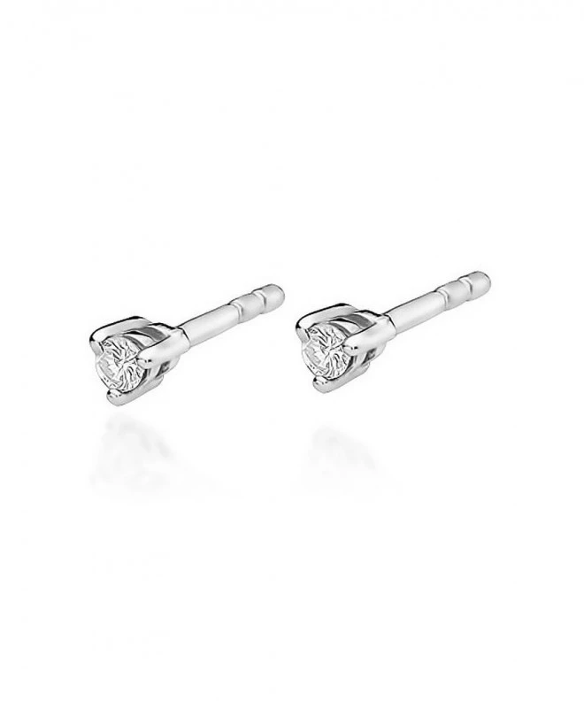 Náušnice Bonore - Biele Zlato 585 - Diamant 0,04 ct 128743