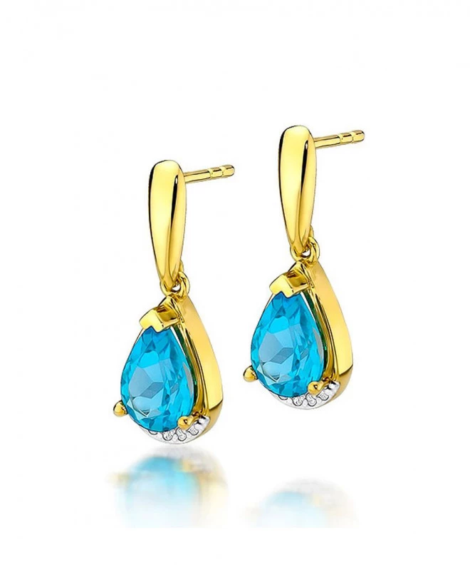 Náušnice Bonore - Zlato 585 - Topaz 1,4 ct 128708