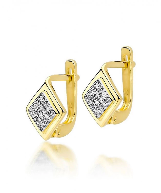 Náušnice Bonore - Zlato 585 - Diamant 128641