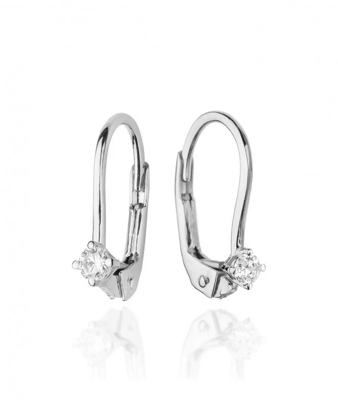 Náušnice Bonore - Biele Zlato 585 - Diamant 0,04 ct 128761