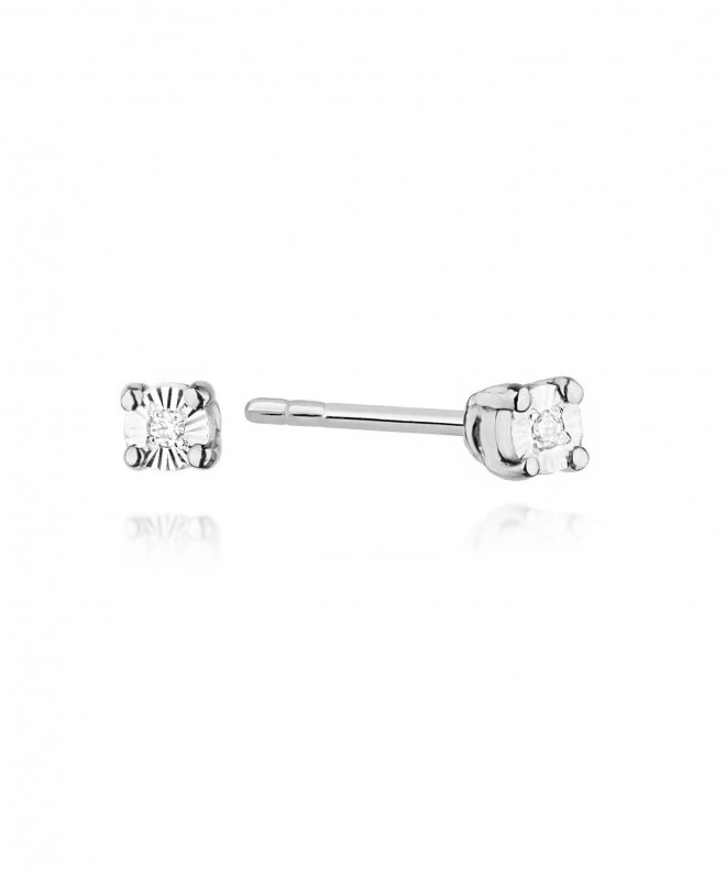 Náušnice Bonore - Biele Zlato 585 - Diamant 0,01 ct 128765