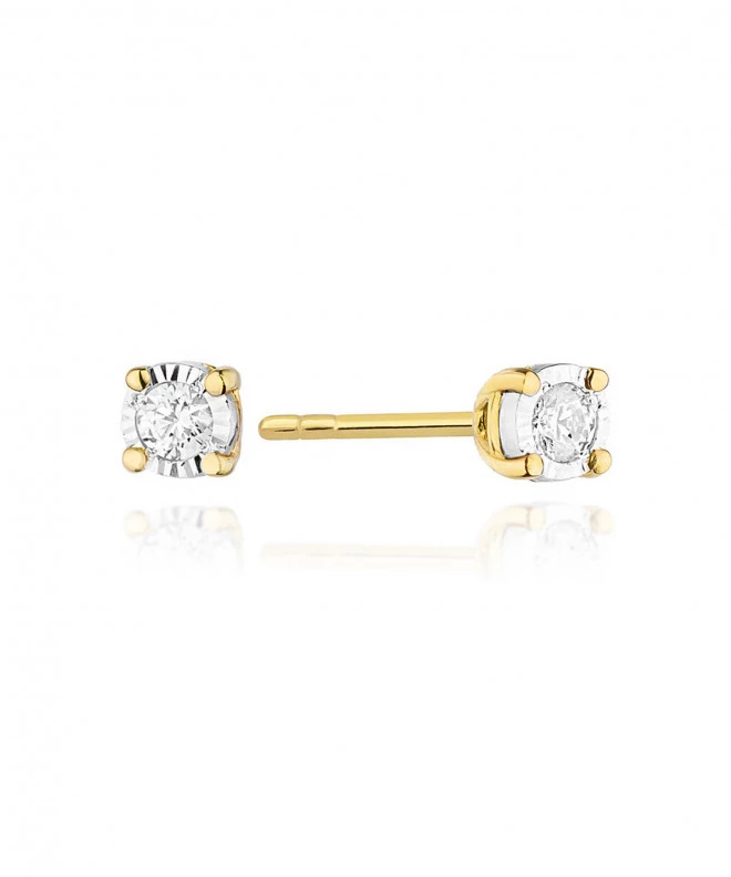 Náušnice Bonore - Zlato 585 - Diamant 0,08 ct 128653