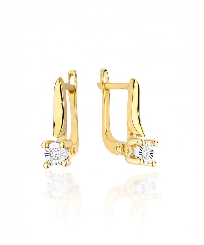 Náušnice Bonore - Zlato 585 - Diamant 0,03 ct 128659