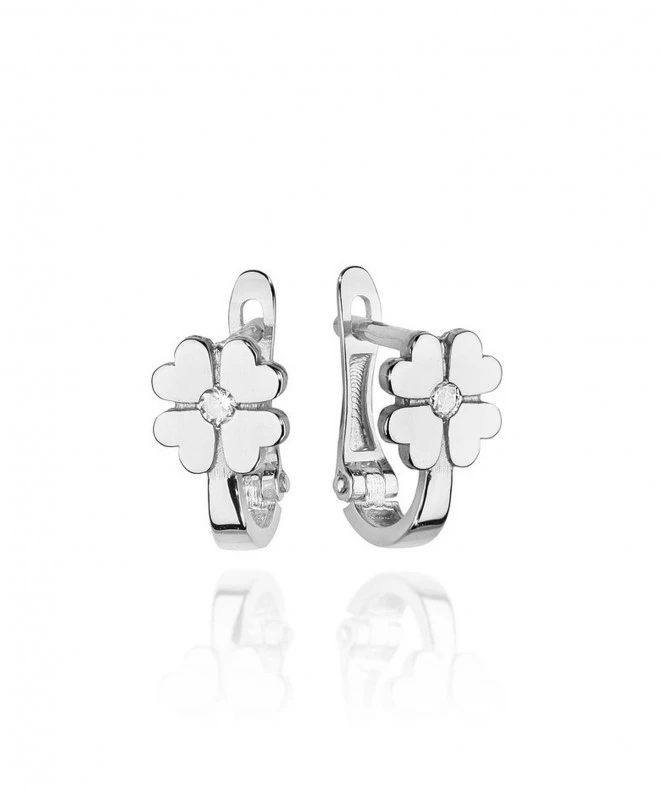 Náušnice Bonore - Biele Zlato 585 - Diamant 0,03 ct 128768