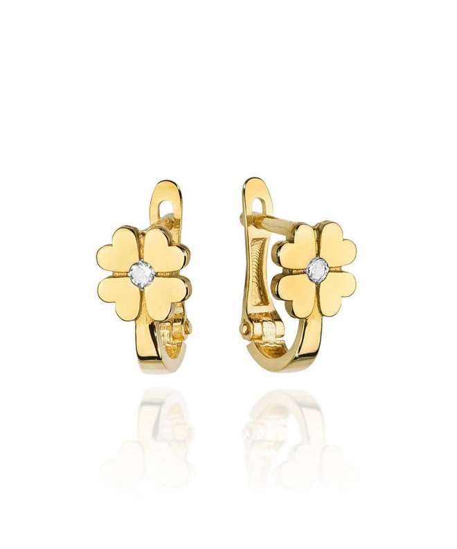 Náušnice Bonore - Zlato 585 - Diamant 0,03 ct 128654