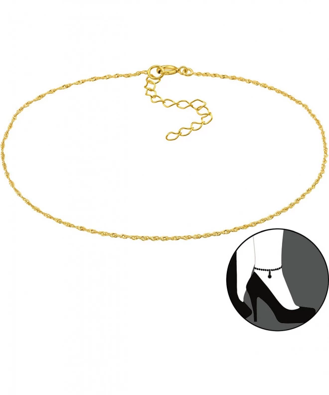 Reťaz Bonore Dĺžka 26 cm, Šírka0.5 mm - Pozlátené Striebro 925 168079
