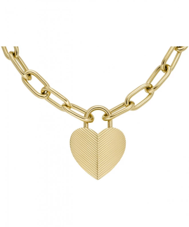 Náhrdelník Fossil Harlow Linear Texture Heart JF04656710