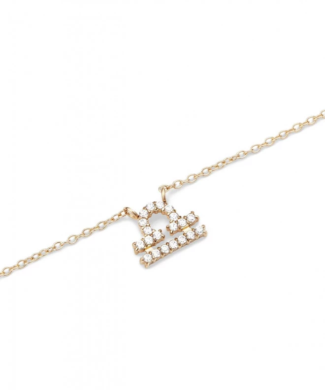 Náhrdelník Daniel Wellington Crystal Zodiac Chain Gold Libra DW00400925