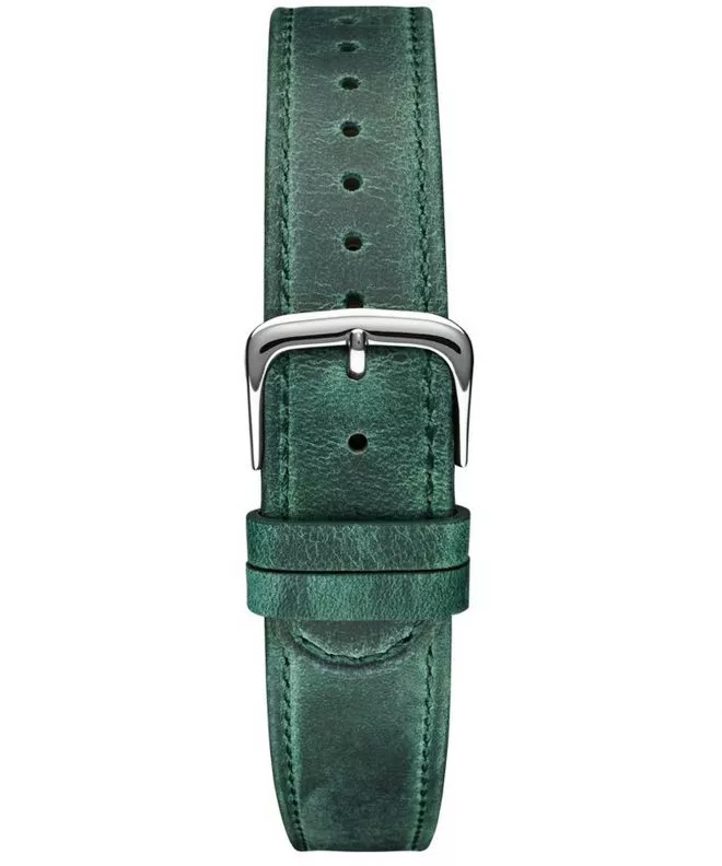 Remienek Meller Green Silver Leather 20 mm PST-1GREEN2