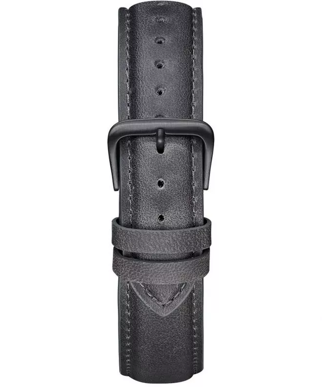 Remienek Meller Grey Black Leather 20 mm NST-1GREY