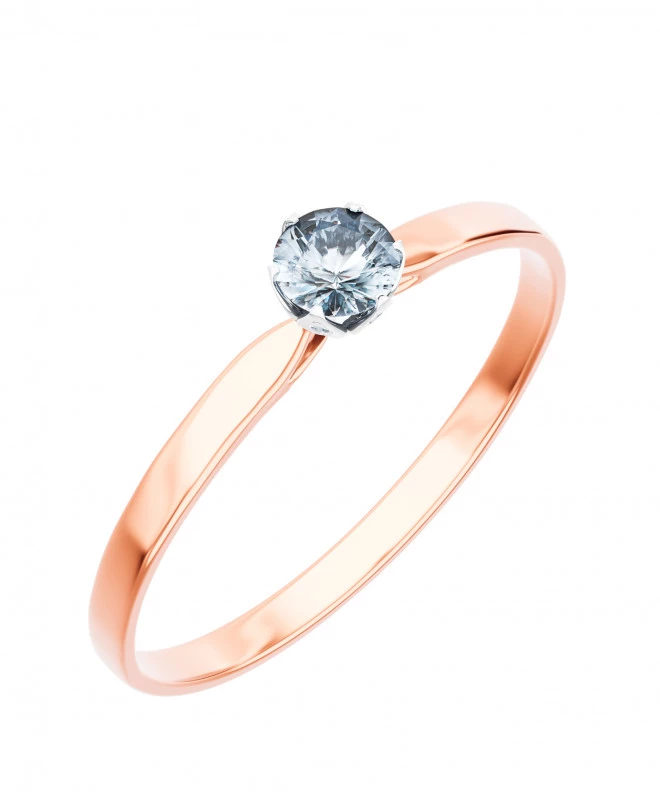 Prsteň Bonore - Ružové Zlato 585 - Diamant 0,4 ct 102723