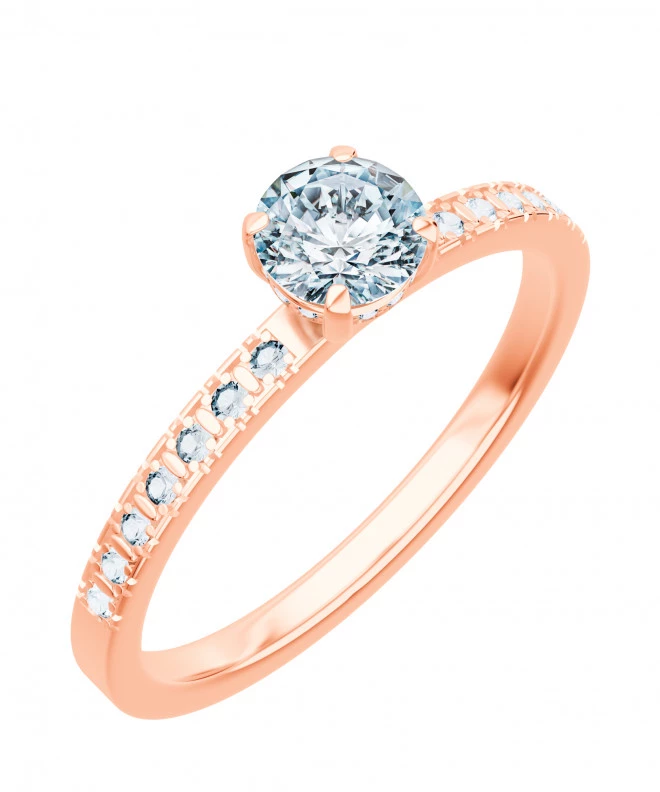 Prsteň Bonore - Ružové Zlato 585 - Diamant 0,7 ct 103759