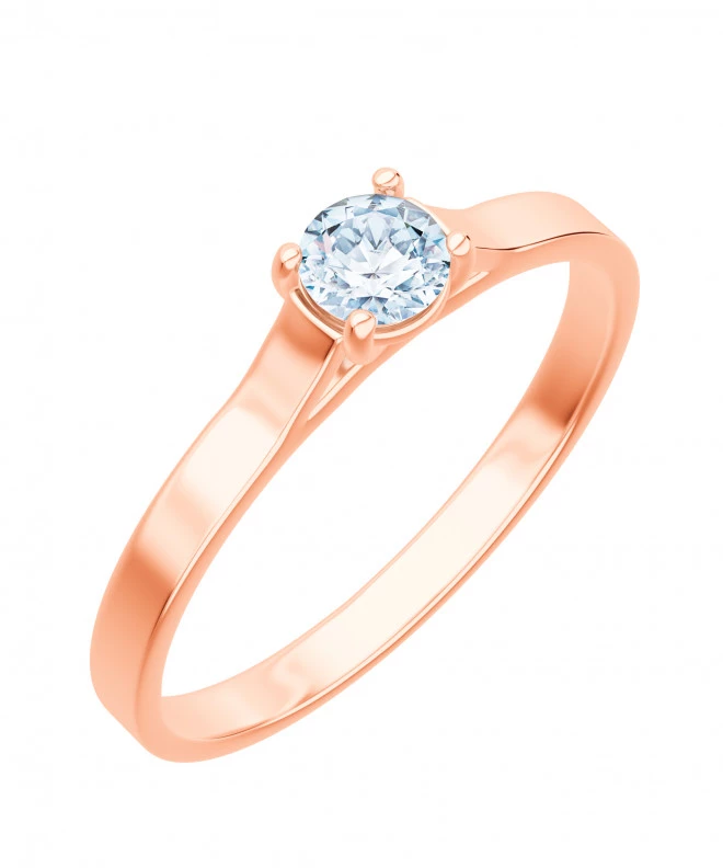 Prsteň Bonore - Ružové Zlato 585 - Diamant 0,5 ct 103730