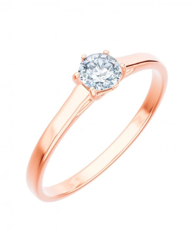 Prsteň Bonore - Ružové Zlato 585 - Diamant 0,5 ct 103726