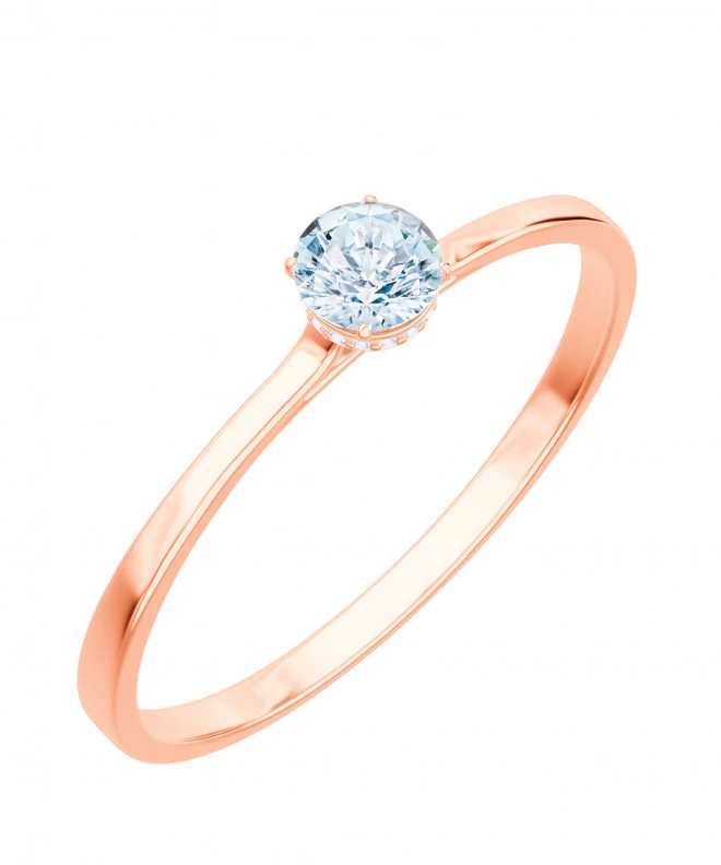 Prsteň Bonore - Ružové Zlato 585 - Diamant 0,5 ct 102704