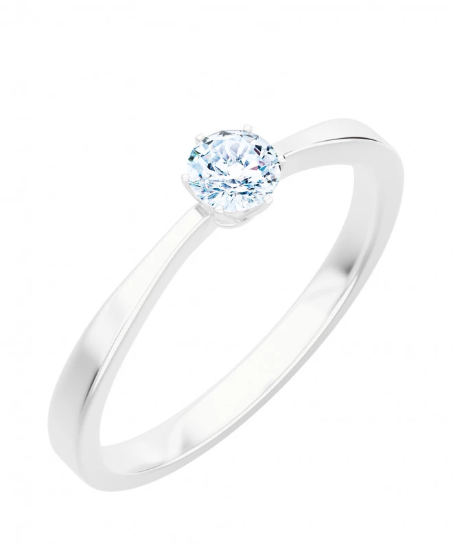 Prsteň Bonore - Biele Zlato 585 - Diamant 0,4 ct 116223