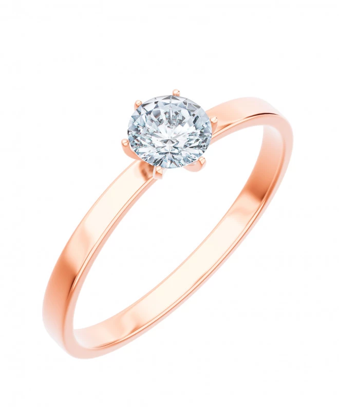 Prsteň Bonore - Ružové Zlato 585 - Diamant 0,7 ct 103743