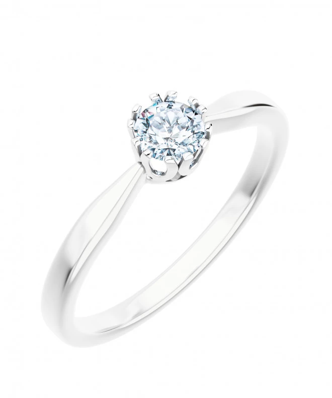 Prsteň Bonore - Biele Zlato 585 - Diamant 0,4 ct 116219