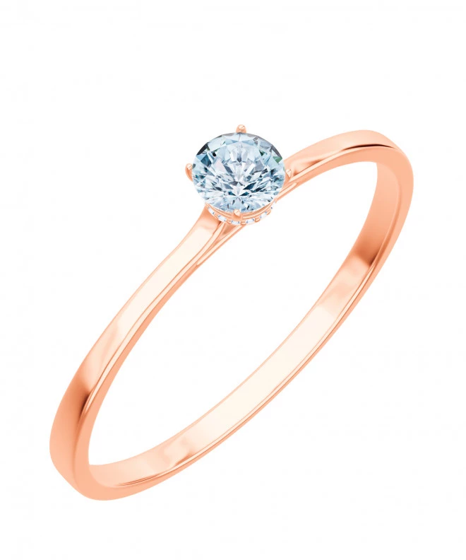 Prsteň Bonore - Ružové Zlato 585 - Diamant 0,4 ct 103732