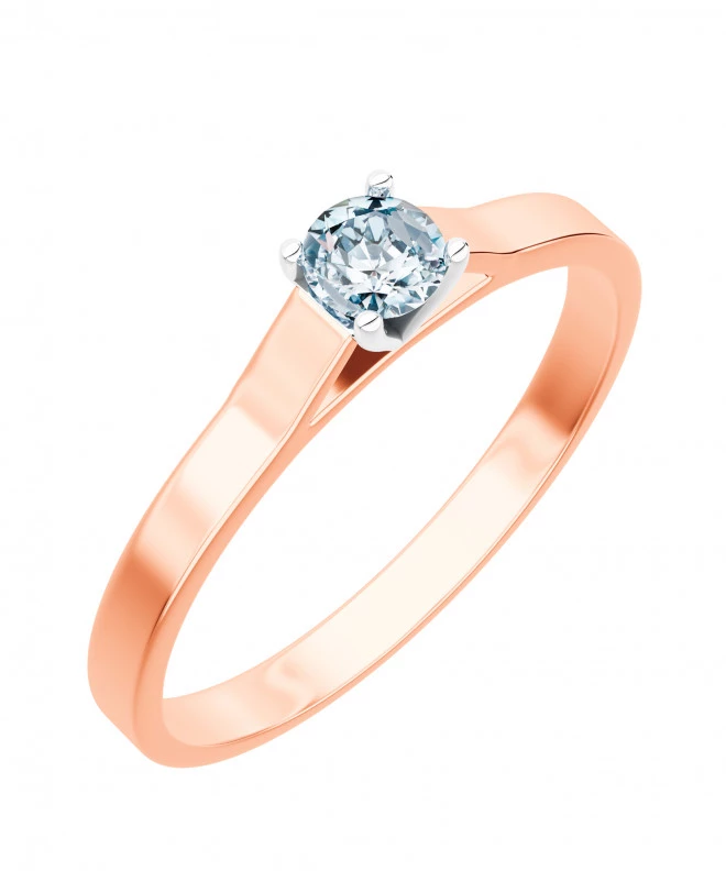 Prsteň Bonore - Ružové Zlato 585 - Diamant 0,5 ct 103723
