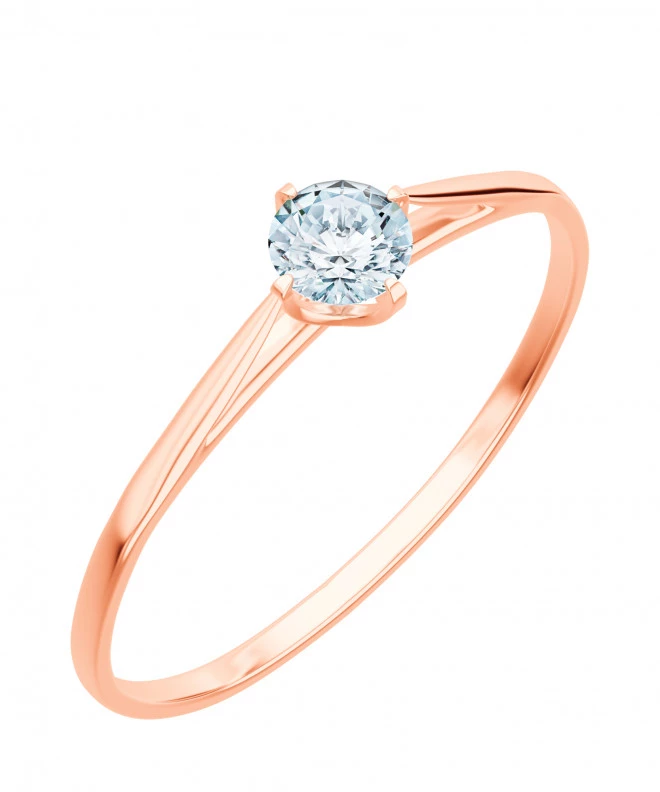 Prsteň Bonore - Ružové Zlato 585 - Diamant 0,4 ct 102703