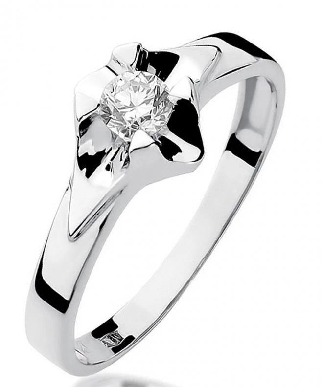 Prsteň Bonore - Biele Zlato 585 - Diamant 0,3 ct 115095