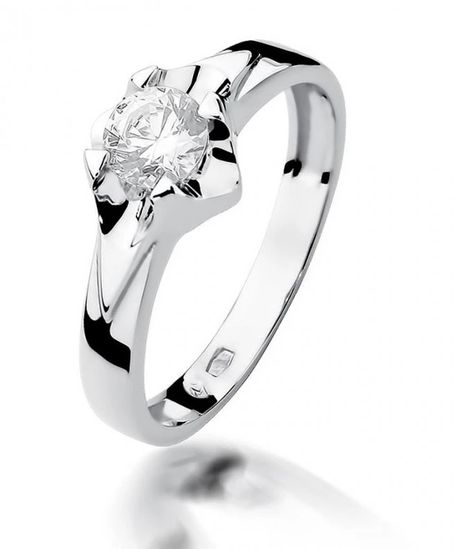 Prsteň Bonore - Biele Zlato 585 - Diamant 0,5 ct 116229
