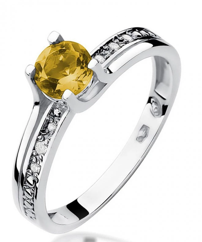 Prsteň Bonore - Biele Zlato 585 - Citrón 0,5 ct 119300