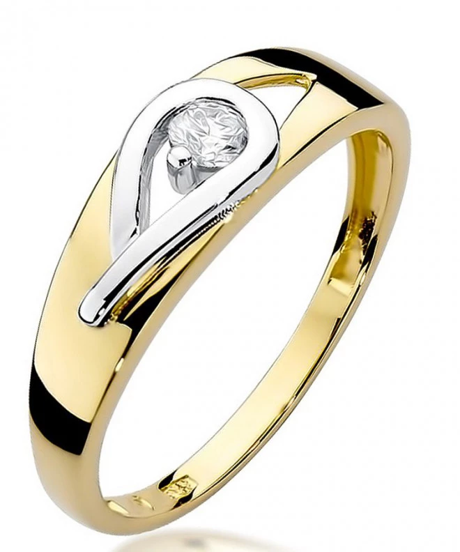 Prsteň Bonore - Zlato 585 - Diamant 0,12 ct 85160
