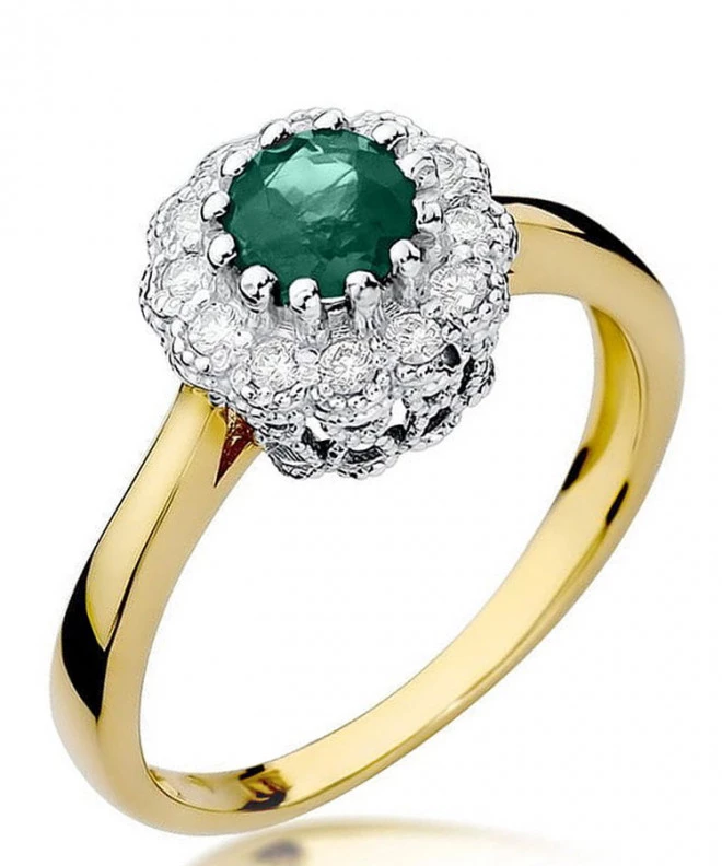 Prsteň Bonore - Zlato 585 - Smaragd 0,5 ct 98533