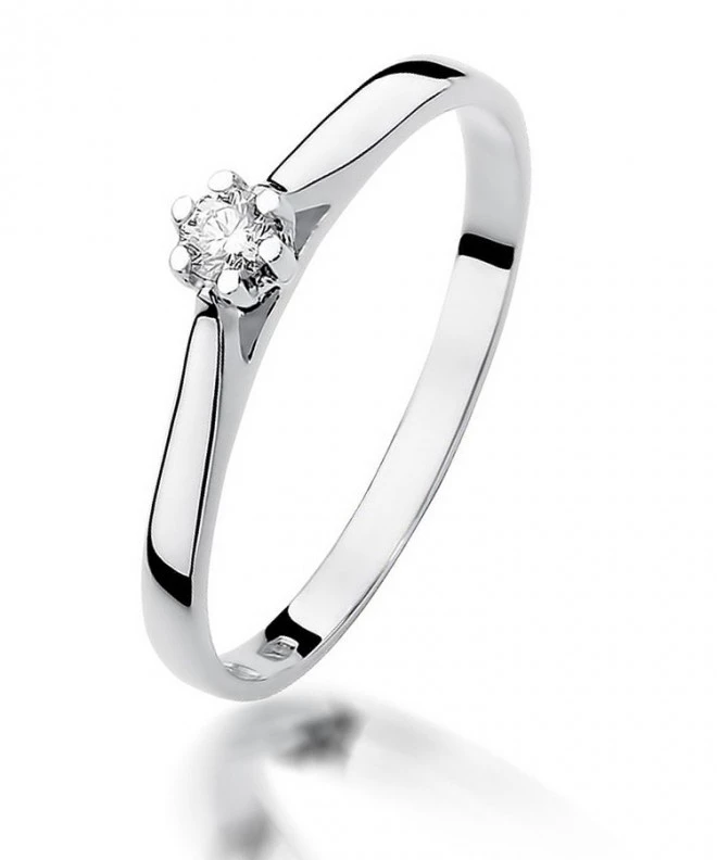 Prsteň Bonore - Biele Zlato 585 - Diamant 0,09 ct 109899