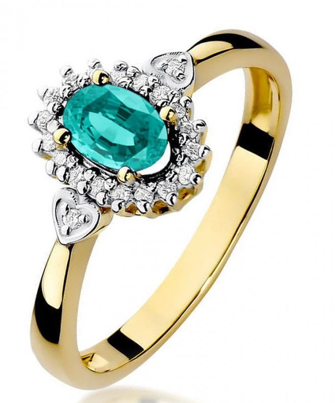 Prsteň Bonore - Zlato 585 - Smaragd 0,4 ct 98538
