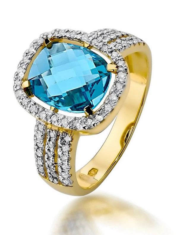 Prsteň Bonore - Zlato 585 - Topaz 3 ct 101699