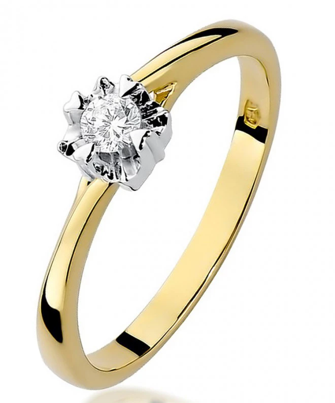 Prsteň Bonore - Zlato 585 - Diamant 0,1 ct 84123
