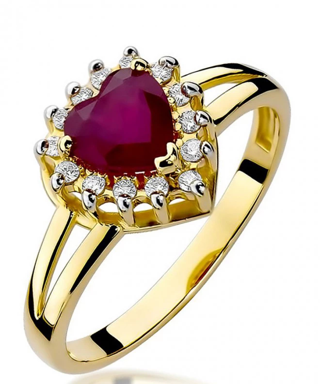 Prsteň Bonore - Zlato 585 - Rubín 1,1 ct 95450