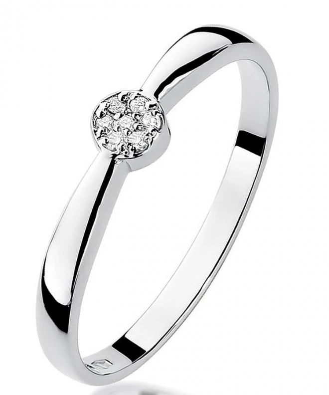 Prsteň Bonore - Biele Zlato 585 - Diamant 0,04 ct 107831