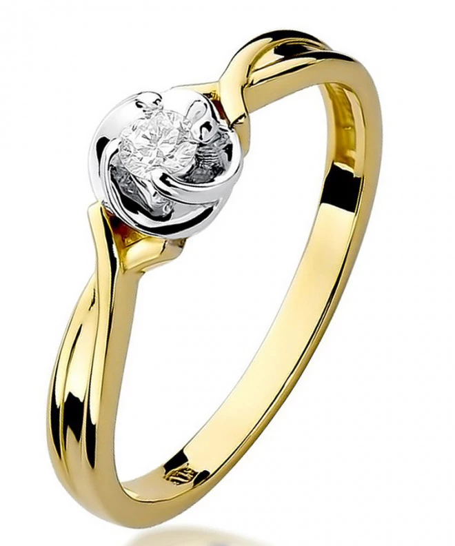 Prsteň Bonore - Zlato 585 - Diamant 0,1 ct 84126