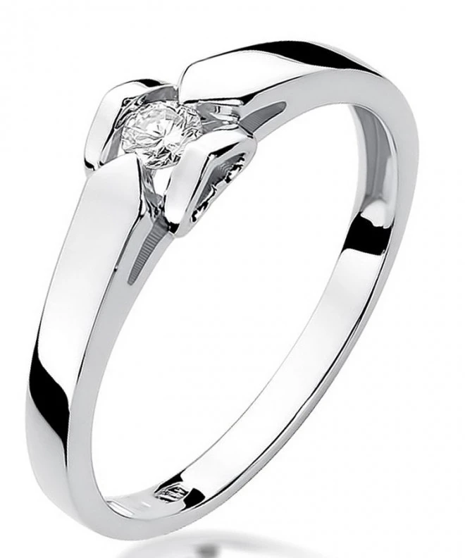 Prsteň Bonore - Biele Zlato 585 - Diamant 0,09 ct 109902