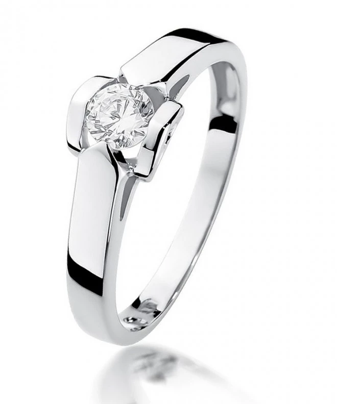 Prsteň Bonore - Biele Zlato 585 - Diamant 0,3 ct 115113