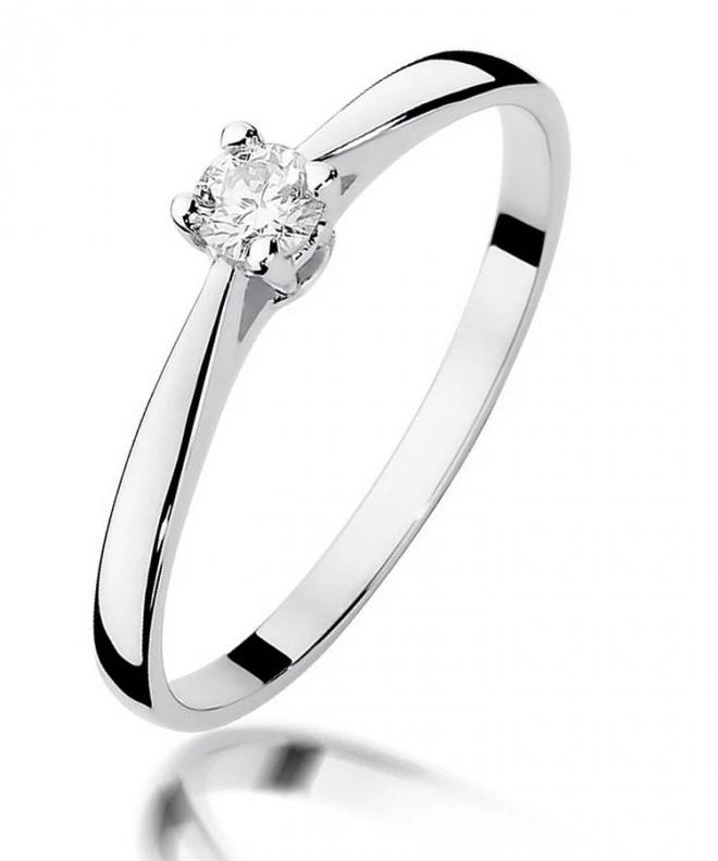 Prsteň Bonore - Biele Zlato 585 - Diamant 0,15 ct 112009