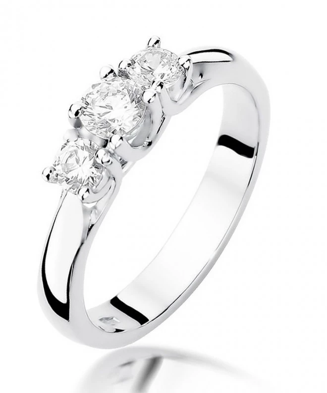 Prsteň Bonore - Biele Zlato 585 - Diamant 0,25 ct 116236