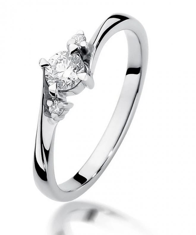 Prsteň Bonore - Biele Zlato 585 - Diamant 0,25 ct 115116